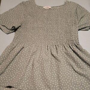 Polka Dot Babydoll Top